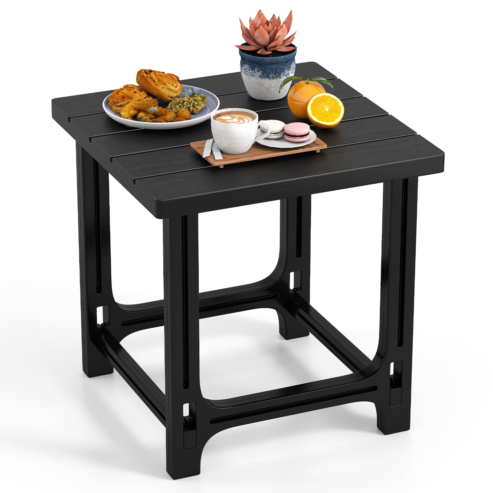 Tangkula Outdoor Adirondack Side Table| 18" Heavy Duty HDPE Patio End Table(1/2)